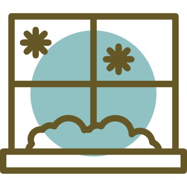 Güneş ve bulut simgesi olan bir pencere. Hava ve hava durumu teması. Yalnız tasarım. vektör illüstrasyonu