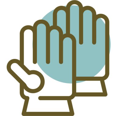 Bir küreyi tutan el, bir kürenin vektör çizimi