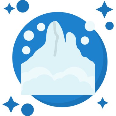 vektör içinde kar simgesi, basit vektör illüstrasyonu