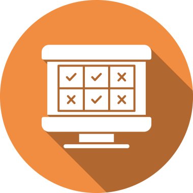 Kontrol listesi. Web simgesi basit illüstrasyon