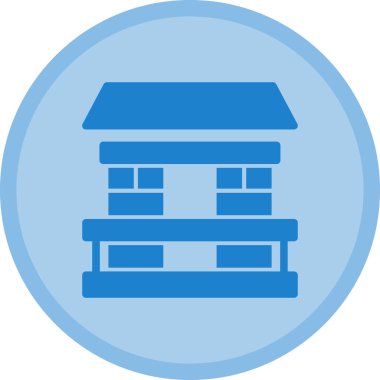 Bina. Web simgesi basit illüstrasyon