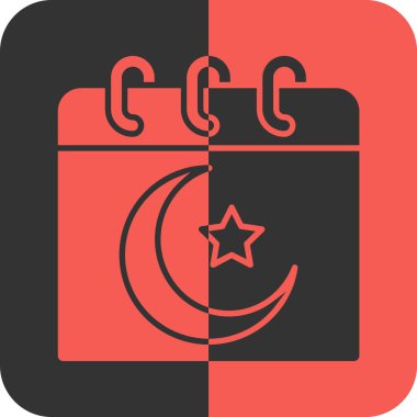 ay yıldızları arka planda izole edilmiş taslak biçiminde simge