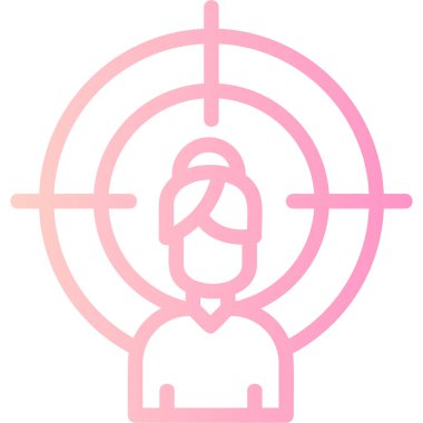 Hedefi olan bir adamın vektör çizimi