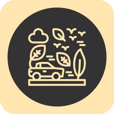 Tek bir izole ağacın vektör illüstrasyonu