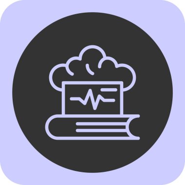 Bulut simgesi vektör illüstrasyonu