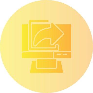 Dizüstü bilgisayar simgesinin vektör çizimi