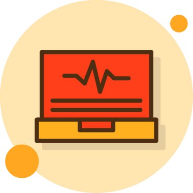 Kardiyogram. Web simgesi basit illüstrasyon