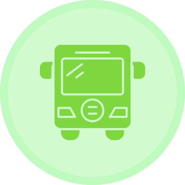 Otobüs. Web simgesi basit illüstrasyon