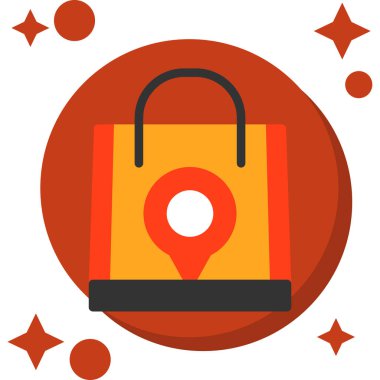 konum pin simgesi düz biçimli