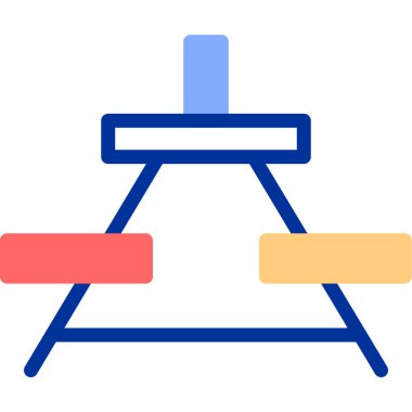 Bir masa lambasının mavi renk simgesinin vektör çizimi