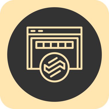 Web tarayıcı düz vektör simgesi