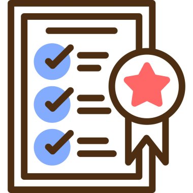 Kontrol listesi. Web simgesi basit tasarım