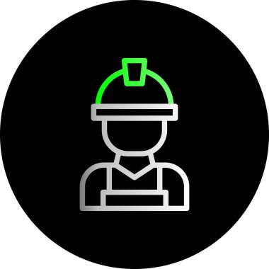 işçi simgesi soyut olarak izole edildi