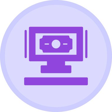 Bilgisayar. Web simgesi basit illüstrasyon