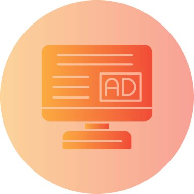 reklam reklam ikonu vektör ana hatları biçimi