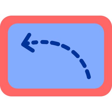 Sol ok Web simgesi, vektör çizim