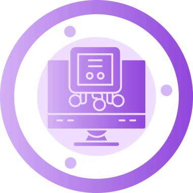 Bir bilgisayarın vektör illüstrasyonu