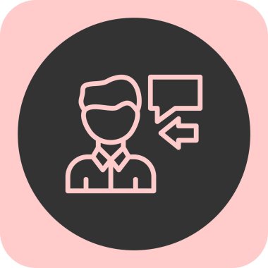 Konuş. Web simgesi basit illüstrasyon