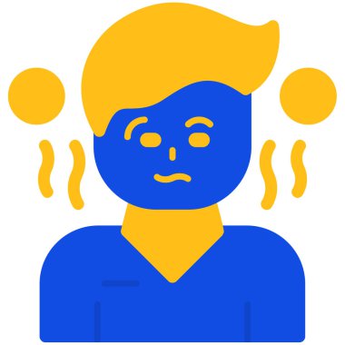 Soğuk yüz ikonu. Web tasarımı için sıcak vektör sembolü özeti