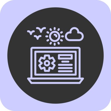 Web vektör çizgisi simgesi