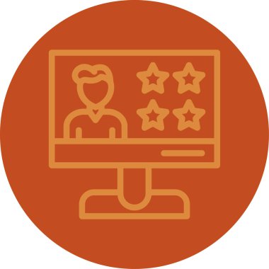 Bilgisayar. Web simgesi basit illüstrasyon