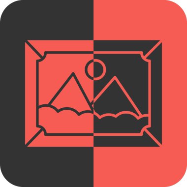 fotoğraf galerisi simgesi, vektör illüstrasyonu