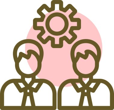 İş konsepti. İnsanlarla birlikte insanların vektör illüstrasyonu