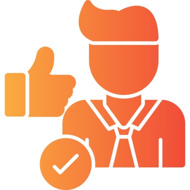 Müşteri servisi. Web simgesi basit illüstrasyon