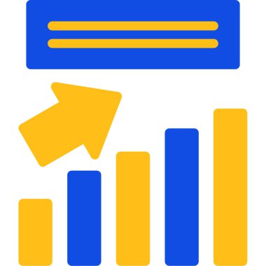 çubuk grafik simgesi düz biçimli