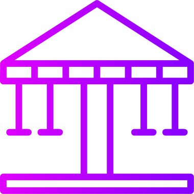 Banka. Web simgesi basit illüstrasyon