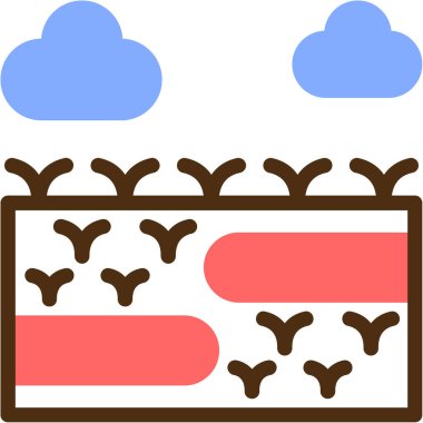 Bulut. Web simgesi basit illüstrasyon