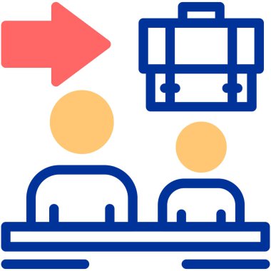 Yolcu simgesi, basit tasarım vektör çizimi