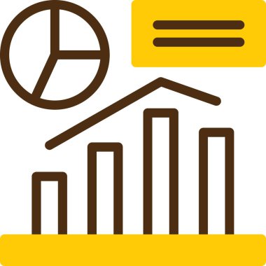 iş finans grafiği simgesi ana hat biçiminde