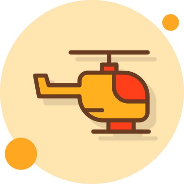 helikopter modern simgesi, vektör illüstrasyonu