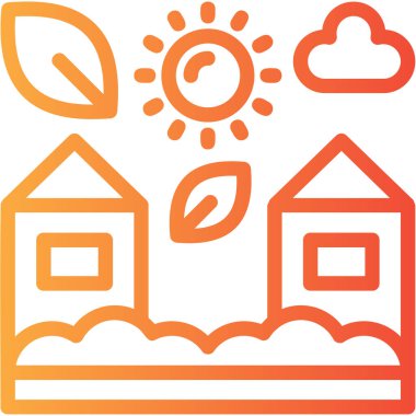 ev simgesi, vektör illüstrasyonu