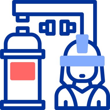 Bir robot simgesinin vektör illüstrasyonu