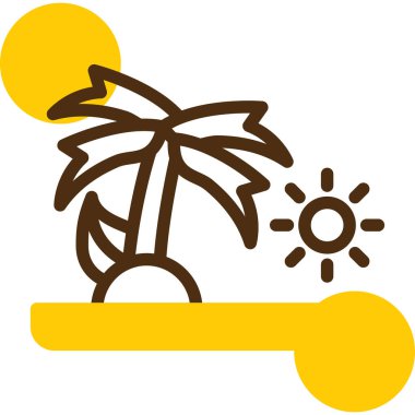 Palmiye simgesi, vektör illüstrasyonu