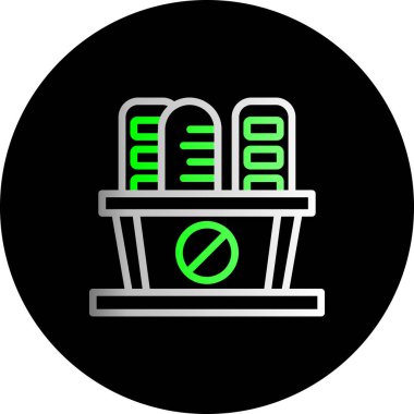 Bir varil petrolün yeşil ve beyaz ikonunun vektör çizimi