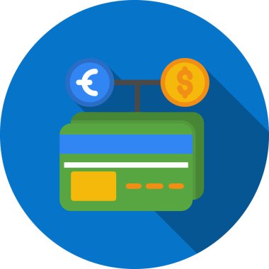 Banka ödeme vektör simgesi. düz biçim illüstrasyonu.