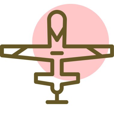 Uçak. Web simgesi basit illüstrasyon