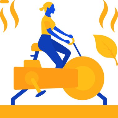 Bisiklet süren kadın vektör çizimi.