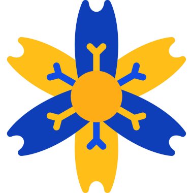 Ayçiçeği. Web simgesi basit illüstrasyon