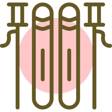 Bambu simgesi vektör illüstrasyonu