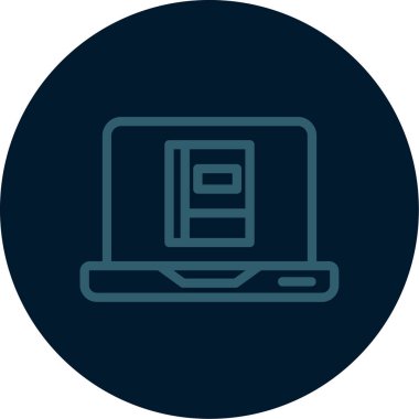 Dizüstü bilgisayar simgesi vektör çizimi