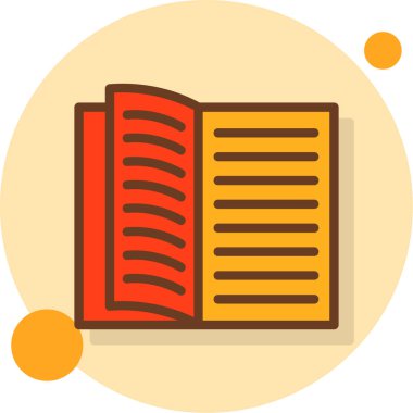 Kitap. Web simgesi basit illüstrasyon