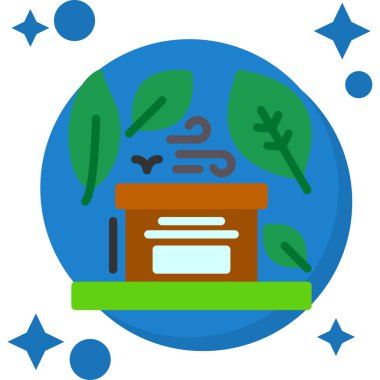 Bir ağaç simgesinin vektör illüstrasyonu