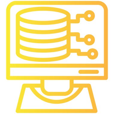 veritabanı. Web simgesi basit illüstrasyon