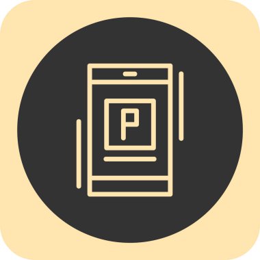 park simgesi vektör illüstrasyonu