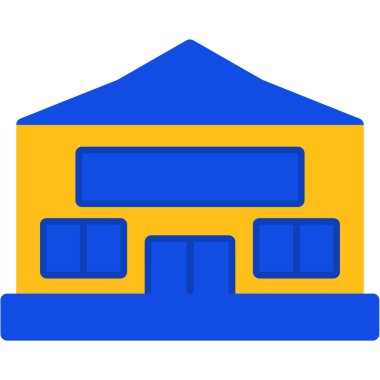 Bina. Web simgesi basit illüstrasyon