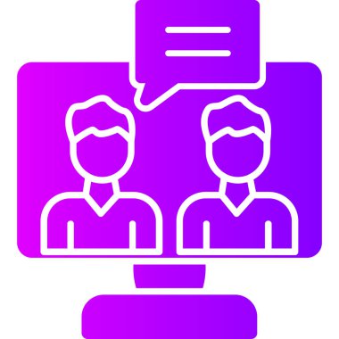 Konuş. Web simgesi basit illüstrasyon